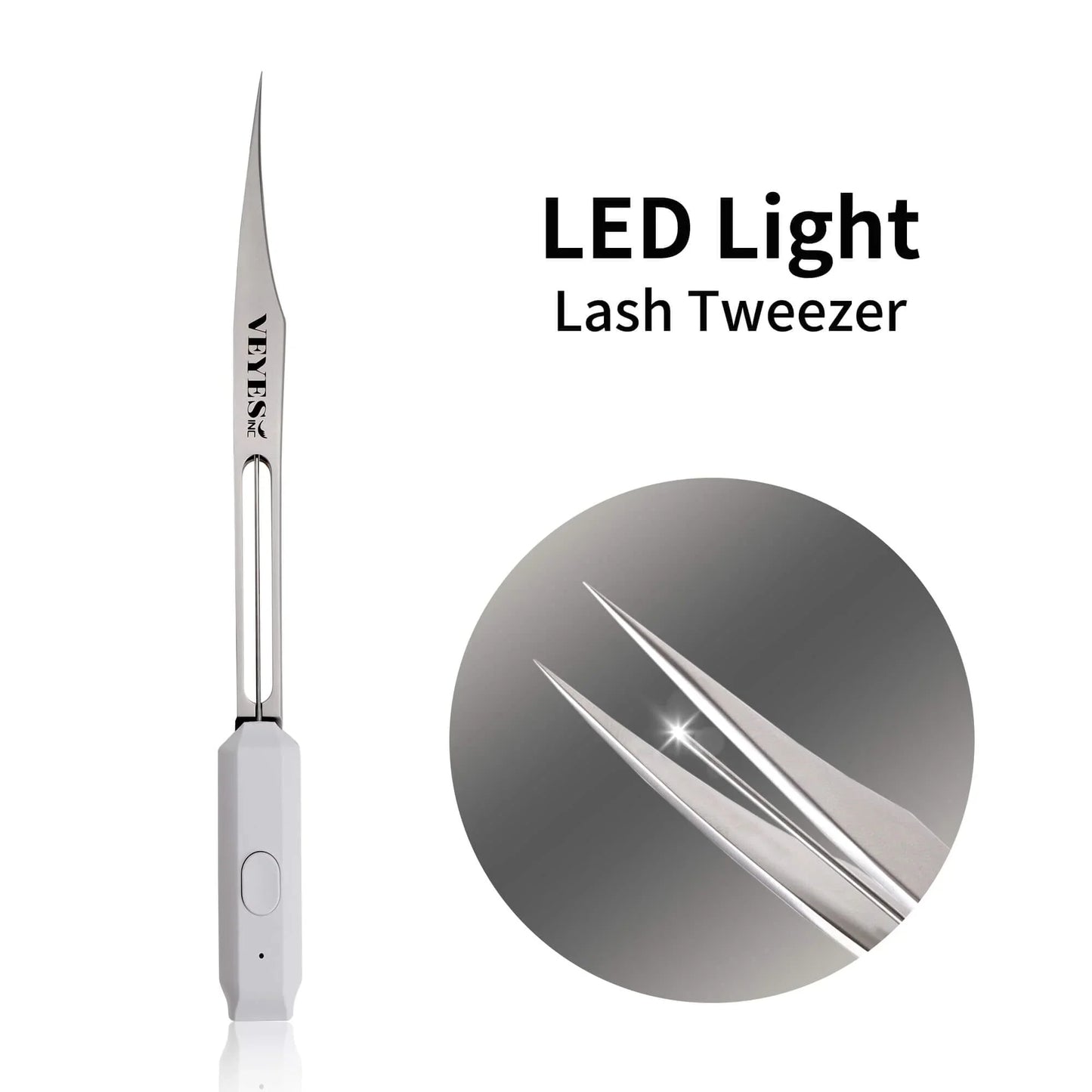 Japanese Stainless Steel  LED Light Lash Tweezers