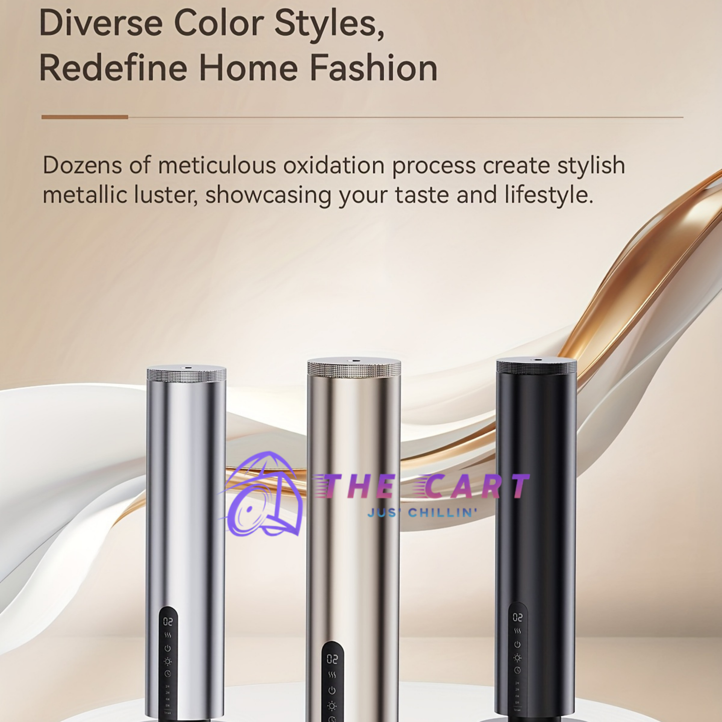 Essential Oil Diffuser, 120ML Waterless Aromatherapy Diffuser with Control and Night Light, Rechargeable Modern Smart Essential for Home.