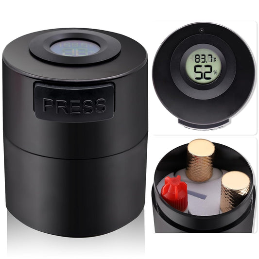 Digital Display Humidity Monitor Eyelash Glue Storage Container.