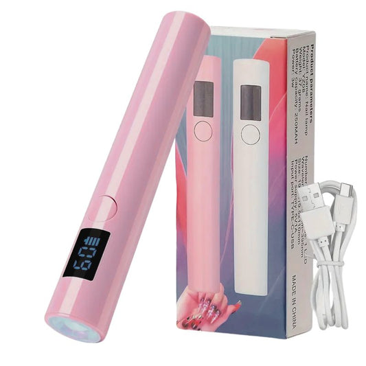Portable USB Rechargeable LED Nail Lamp, Handheld Nail Dryer With Timer Setting For Gel Nail Polish.