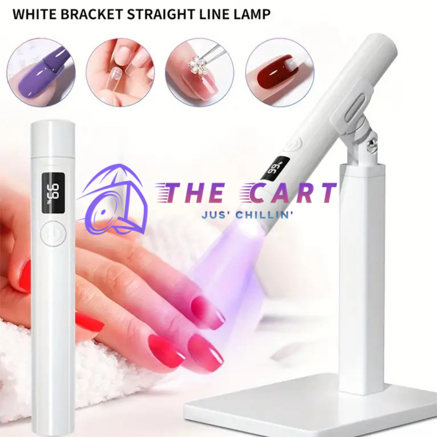 New Portable USB Rechargeable LED Nail Lamp, Handheld Nail Dryer With Timer Setting For Gel Nail Polish.